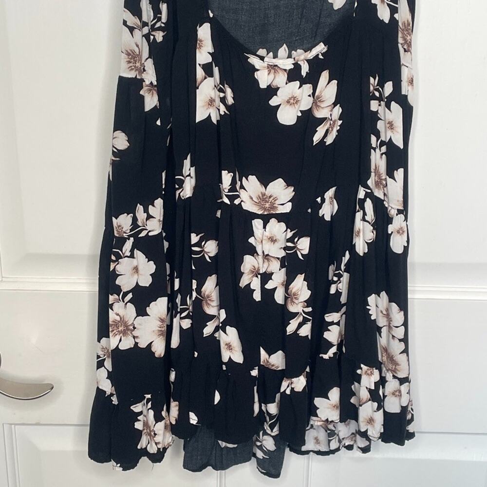 Brandy Melville Women's Tiered Babydoll Dress Tunic One Size Boho Floral Cowgirl - Picture 6 of 10